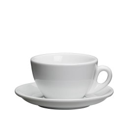 Filiżanka do cappuccino, ze spodkiem, 0,1 l, biała