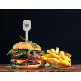 Stalowe szpikulce do hamburgerów, 19 cm, 4 sztuki
