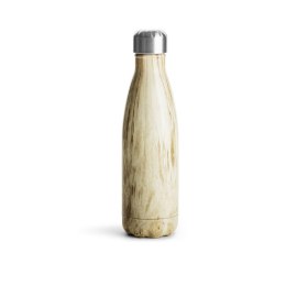 Butelka stalowa termiczna, drewniany wzór, 0,5 l