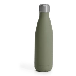 Butelka stalowa termiczna, zielona matowa, gumowana, 0,5 l