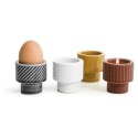 Kieliszek na jajko/świecznik na tealight, szary, ceramika, śred. 5,7 x 5,7 cm