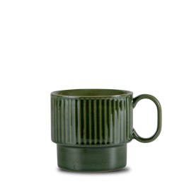 Filiżanka do herbaty, zielona, ceramika, 0,4 l, wys. 9 cm