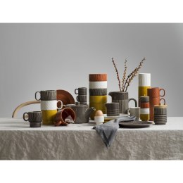Kieliszek na jajko/świecznik na tealight, czerwony, ceramika, śred. 5,7 x 5,7 cm