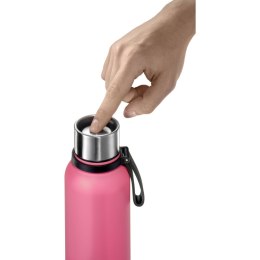 Butelka termiczna, stalowa, 0,75 l, śred. 8 x 27 cm, różowa