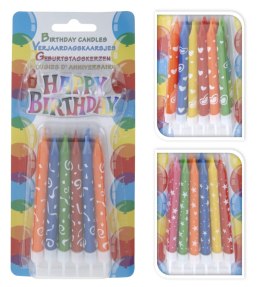 Komplet 12 świeczek urodzinowych