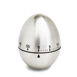 Minutnik mechaniczny, do 59 minut, stal nierdzewna, śred. 6 x 7,5 cm, jajko