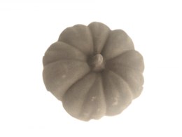 Ekskluzywna Dekoracja Dynia Wyjątkowy Szary Aksamit 16xH6cm