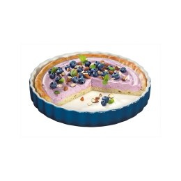 Forma do tarty, ceramika, śred. 28 cm, niebieska
