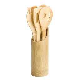 Komplet narzędzi kuchennych, 8 el., bambus, 32 cm