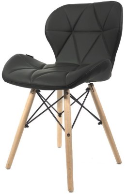 Krzesło eleganckie Vasto czarne PU II gatunek