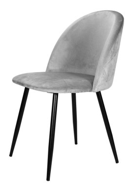 Krzesło tapicerowane Glamour Grey Velvet II