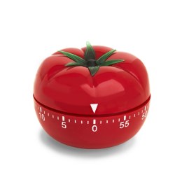 Minutnik mechaniczny, do 59 minut, śred. 6,5 x 4,5 cm, pomidor