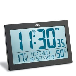Zegar elektroniczny, z kalendarzem, termometrem, higrometrem i budzikiem, 22,5 x 3,5 x 14,5 cm