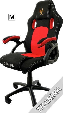 Fotel biurowy CARRERA M czerwony tkanina