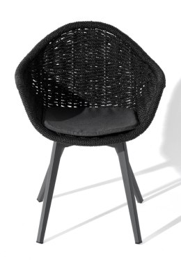 Eleganckie krzesło ogrodowe teraz w kolorze czarnym