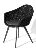 Eleganckie krzesło ogrodowe teraz w kolorze czarnym