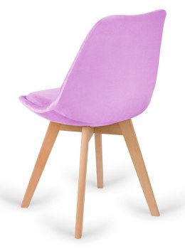 Krzesło MONZA GRANDE w różowym aksamitku