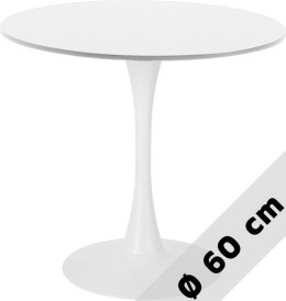 Stół okrągły VICTORY WHITE 60 cm MILK