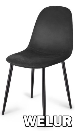 Krzesło eleganckie VELVET BLACK II