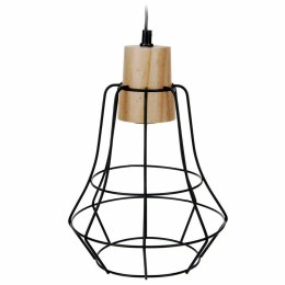 Lampa wisząca z geometrycznym wzorem, metal, czarny, 27x21 cm
