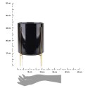 Elegancka donica na stojaku - czarna 34 cm