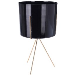 Czarny kwietnik na stojaku 34 cm - elegancki i funkcjonalny
