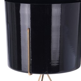 Czarny kwietnik na stojaku 34 cm - elegancki i funkcjonalny