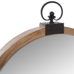 Drewniane lustro ścienne Sarah 74 cm - Elegancki dodatek do wnętrza