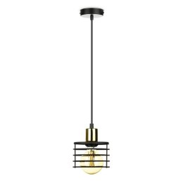 Lampa wisząca LondonStyle - styl loft, czarny z złotym akcentem, 12 cm