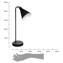 Lampka biurkowa Linn, czarna, 45,5 cm