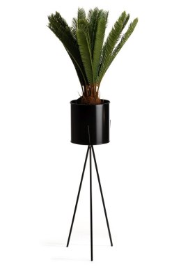 Kwietnik LOFT - Stylowy stojak na kwiaty, 80cm, czarny