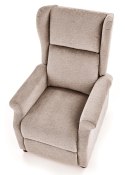Ekskluzywny fotel ze funkcją masażu - beżowy