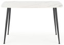 Stół Marco z blatem imitującym marmur, podstawa stalowa