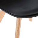 Krzesło tapicerowane Baya czarne - Eleganckie drewno, wysoka jakość
