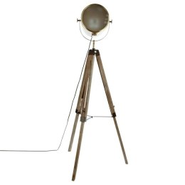Lampa Ebor 150 cm złoty klosz, drewniana podstawa, regulacja kąta