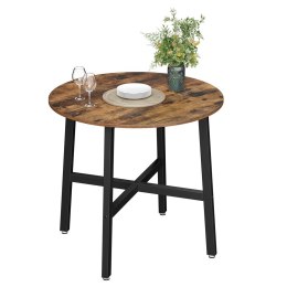 Loftowy stolik kuchenny - 80 cm, metal i MDF