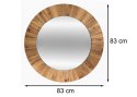 Drewniane lustro ścienne Jazlyn - Stylowe, funkcjonalne, wykonane z drewna jodłowego