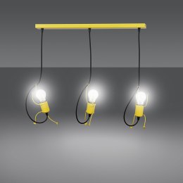 Lampa sufitowa BOBI 3 YELLOW - Nowoczesny żółty design