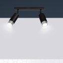 Lampa sufitowa LED HIRO 2 czarno-srebrna