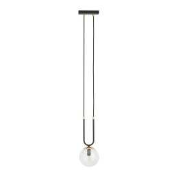 Lampa GLAM 1 BLACK/TRANSPARENT - designerska elegancja