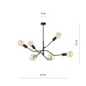 Lampa sufitowa FRIX 6 BLACK - nowoczesny design