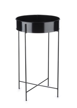 Stolik kwietnik - czarny, metalowy, styl industrialny (64 cm)
