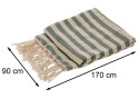 Pasujący ręcznik plażowy w pasy - 90x170 cm