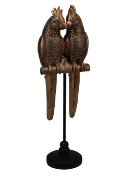 Dekoracyjna figurka papug na postumencie 35 cm