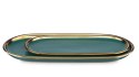Taca dekoracyjna zielono-złota Lovia 25 cm