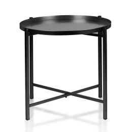 Stolik kawowy koloru czarnego, model Lucas, 40 cm