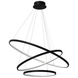 Elegancka lampa wisząca LED, czarna - 93W