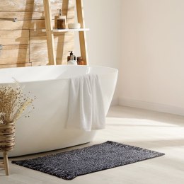 Dywanik łazienkowy LANA 50x70 - Czarno-biały luksusowy dywanik