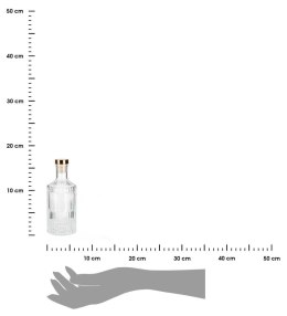 Szklana ozdobna butelka na soki 250ml