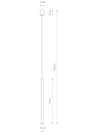 Lampka wisząca w miedzi - nowoczesny design (75cm)